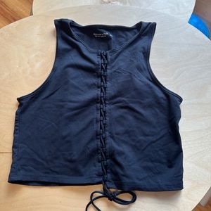 Abercrombie & fitch lace up tank